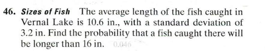 Solved 46. Sizes of Fish The average length of the fish | Chegg.com