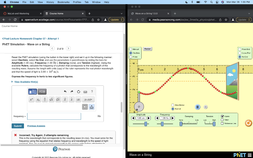 Solved Reset The PhET Simulation (using The Button In The | Chegg.com