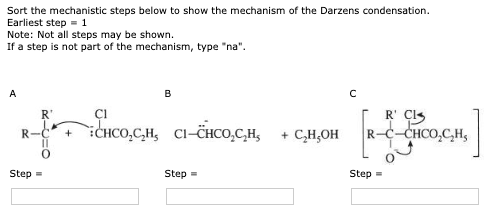 Solved Sort the mechanistic steps for the reaction below | Chegg.com