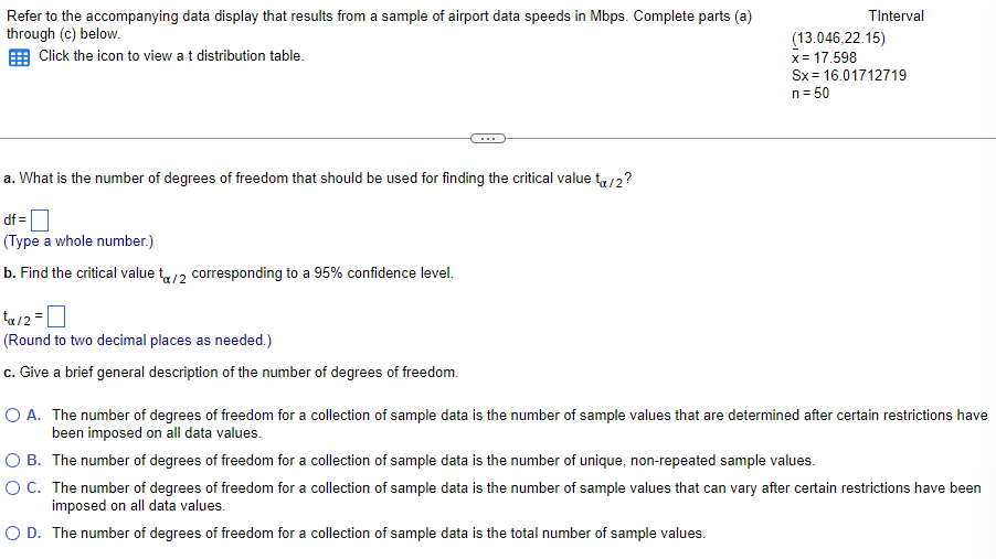 Solved Refer to the accompanying data display that results | Chegg.com