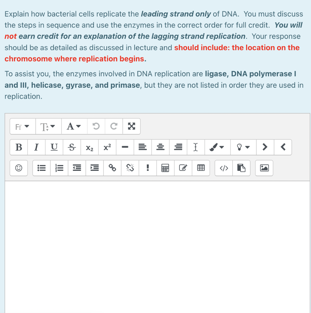 Solved Explain how bacterial cells replicate the leading | Chegg.com
