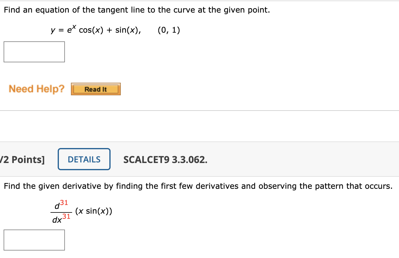 Solved Find An Equation Of The Tangent Line To The Curve At Chegg Solved Find An Equation Of The Tangent Line To The Curve At Chegg