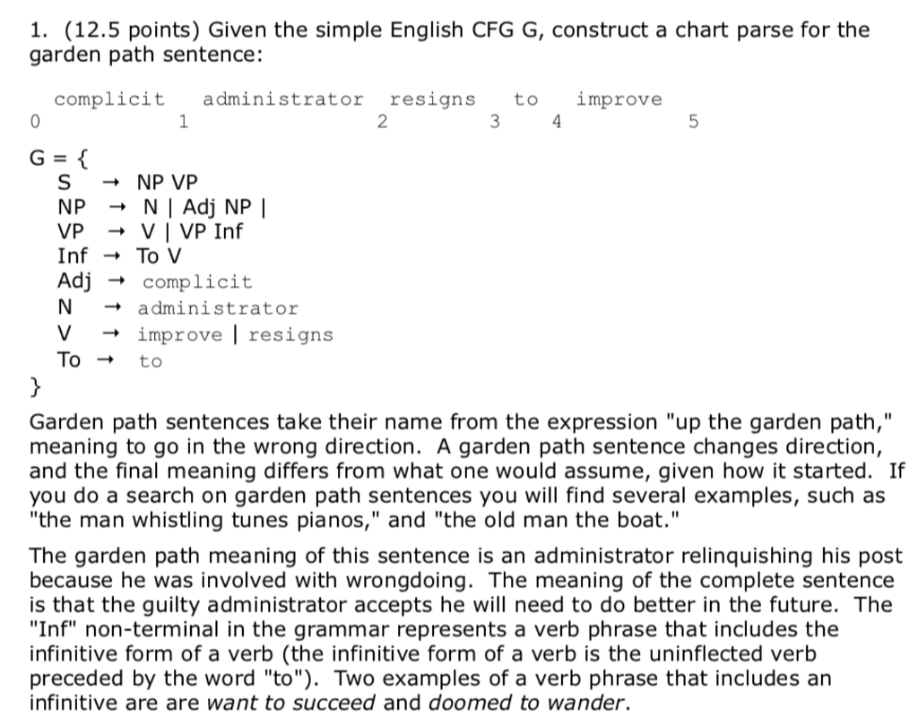 Garden Path Sentence Garden