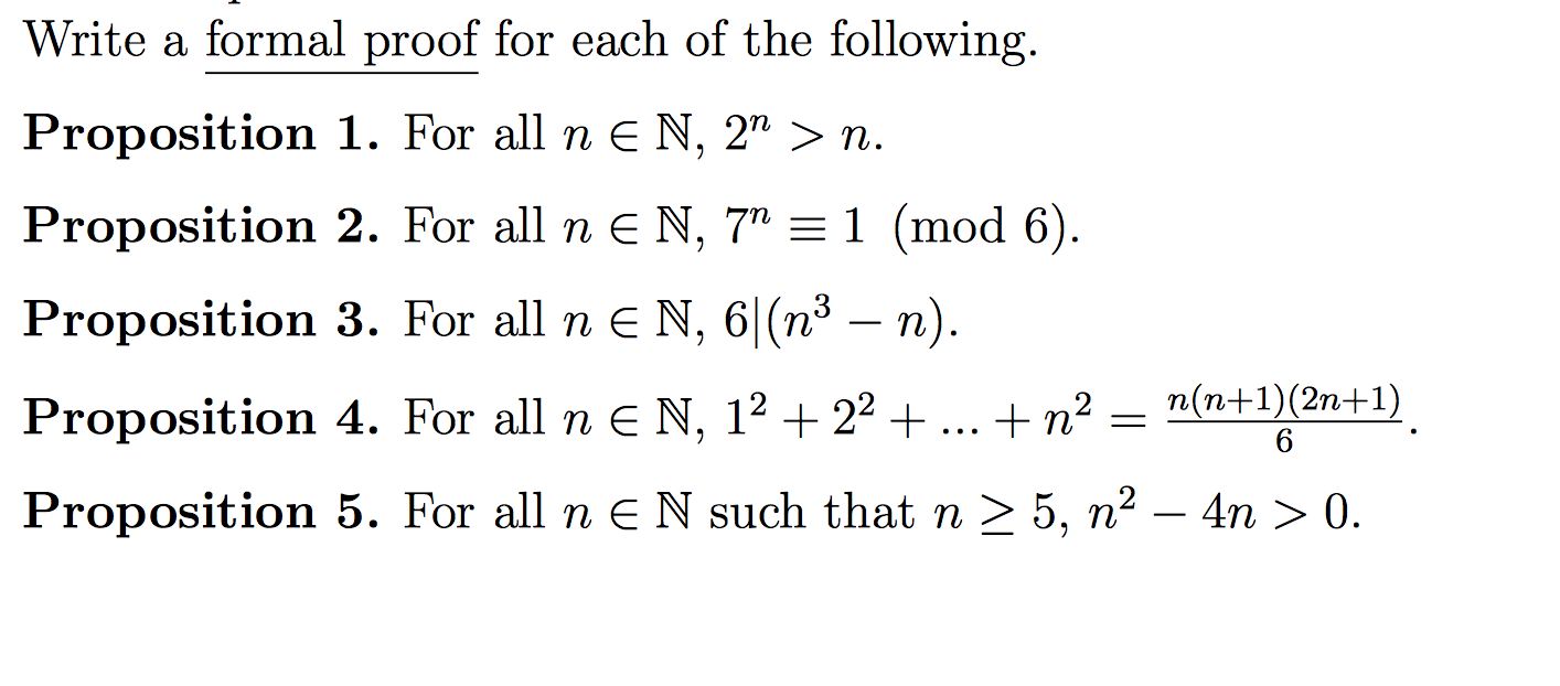 Solved Write A Formal Proof For Each Of The Following. | Chegg.com