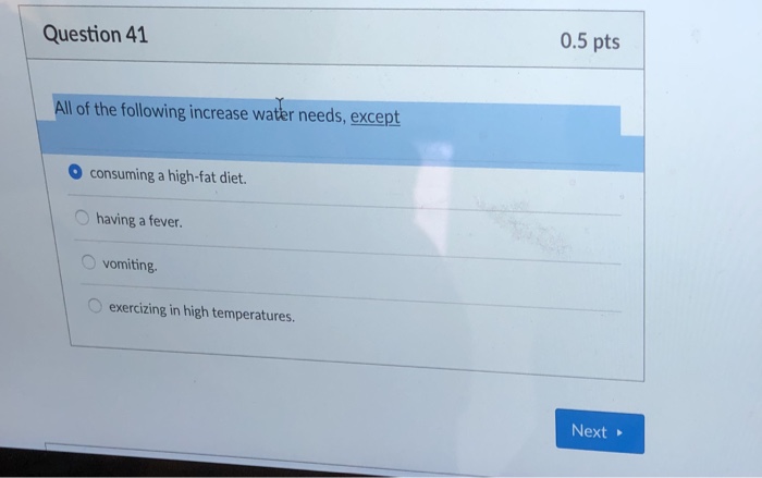 Solved 0.5 pts Question 41 All of the following increase | Chegg.com