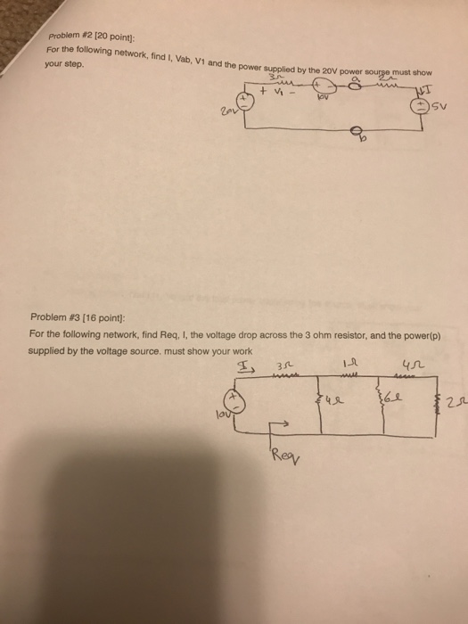 Solved Problem #2 [20 Point]: For The Following Network, | Chegg.com