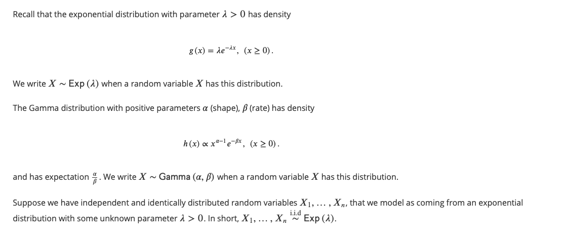 Solved Recall That The Exponential Distribution With Para Chegg Com