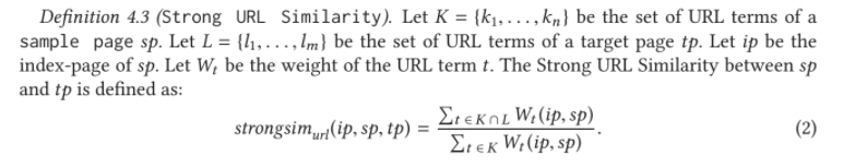 Definition 4.2 (URL Term Weight). Let ip be the | Chegg.com