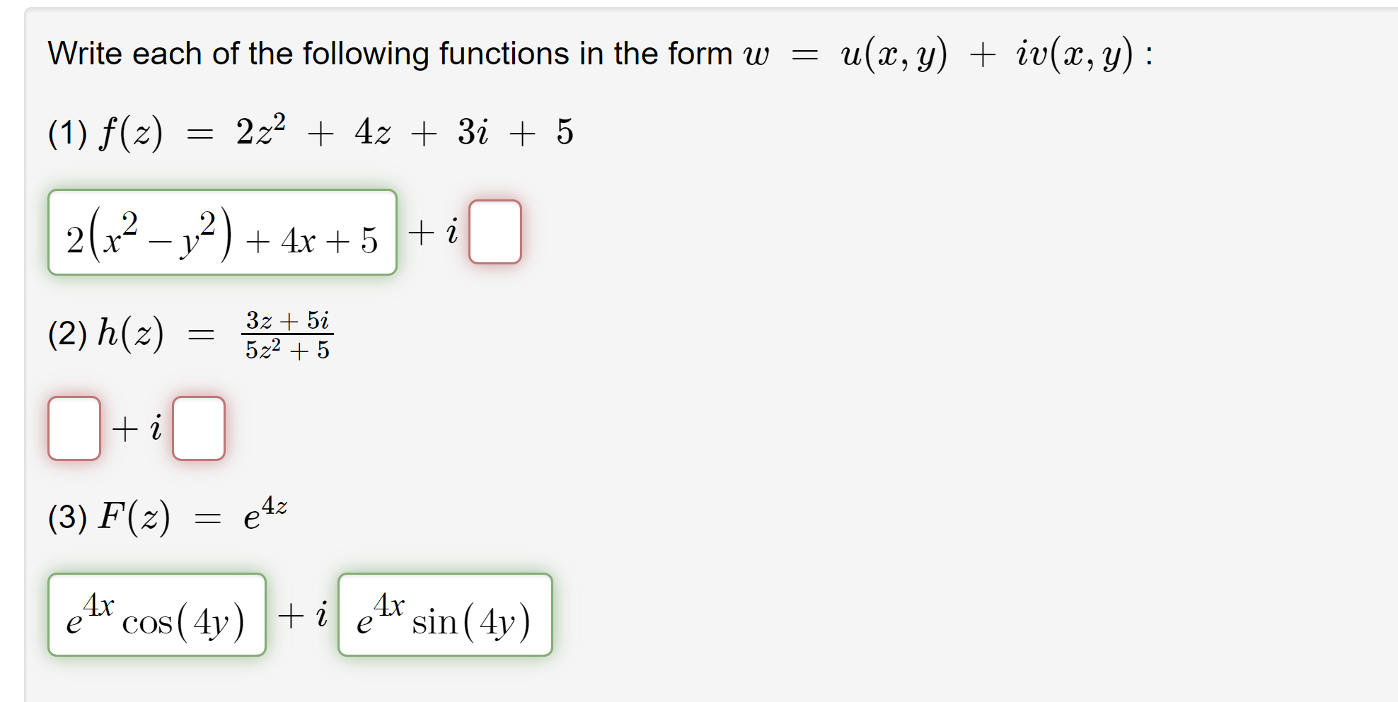 Solved Write each of the following functions in the form | Chegg.com