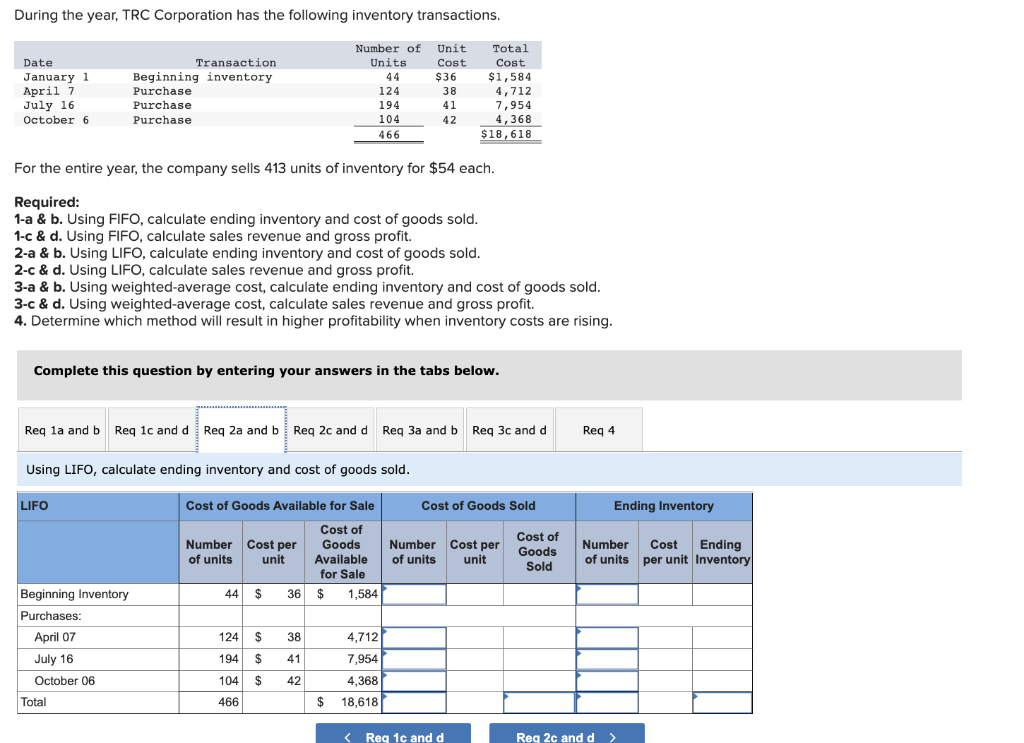 Solved During the year, TRC Corporation has the following | Chegg.com