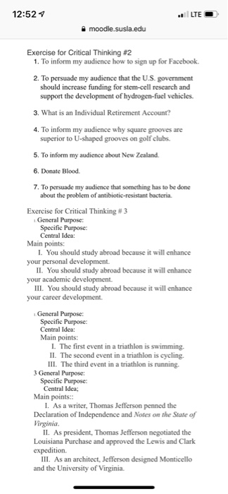 Solved Complete the Exercise for Critical Thinking #2 | Chegg.com