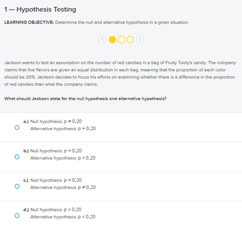 Solved 1 Hypothesis Testing LEARNING OBJECTIVE Determine