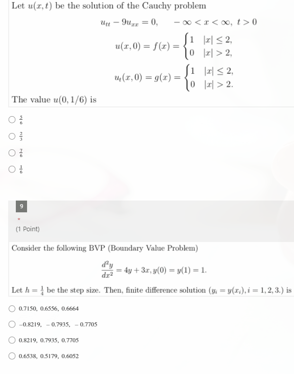 Solved Let u(x, t) be the solution of the Cauchy problem Ut | Chegg.com