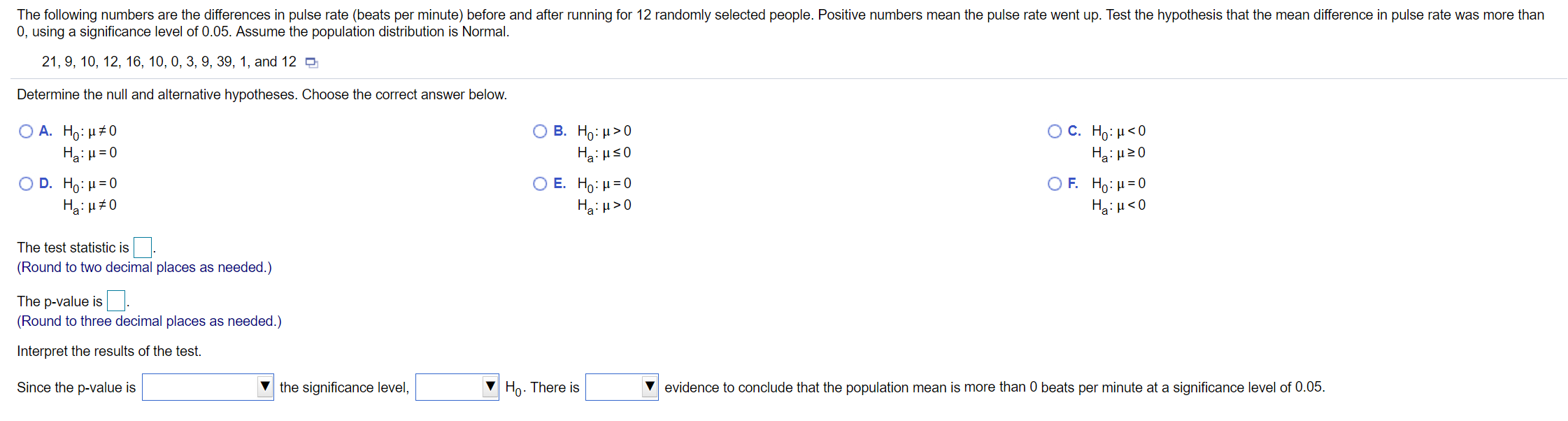 Solved the​ p-value is (greater than or than | Chegg.com