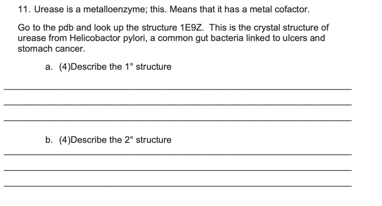Solved Urease is a metalloenzyme; this means it has a metal | Chegg.com