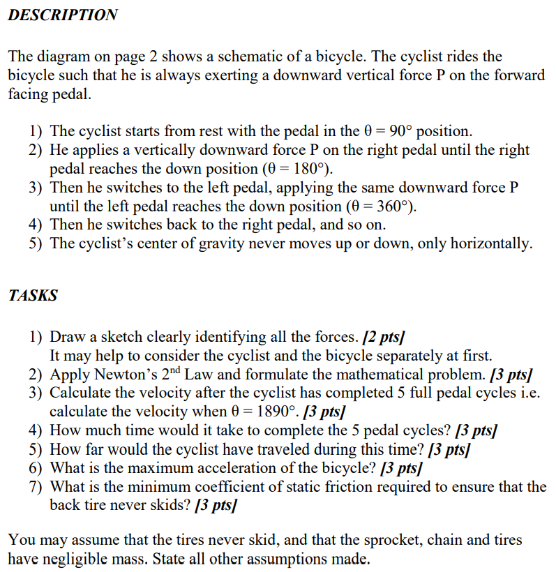 Solved DESCRIPTION The diagram on page 2 shows a schematic | Chegg.com
