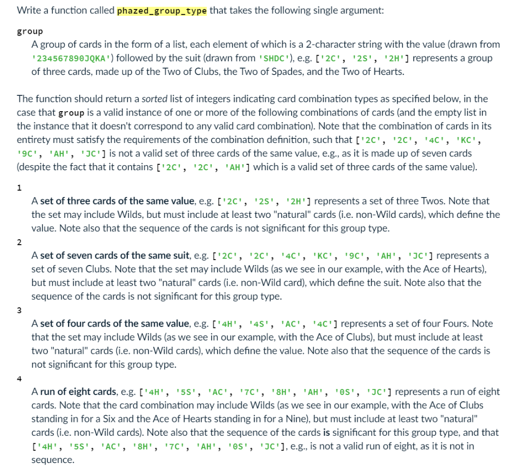 Solved The code should get the example below as well as pass | Chegg.com