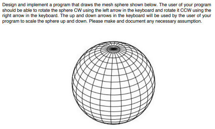 Design and implement a program that draws the mesh | Chegg.com