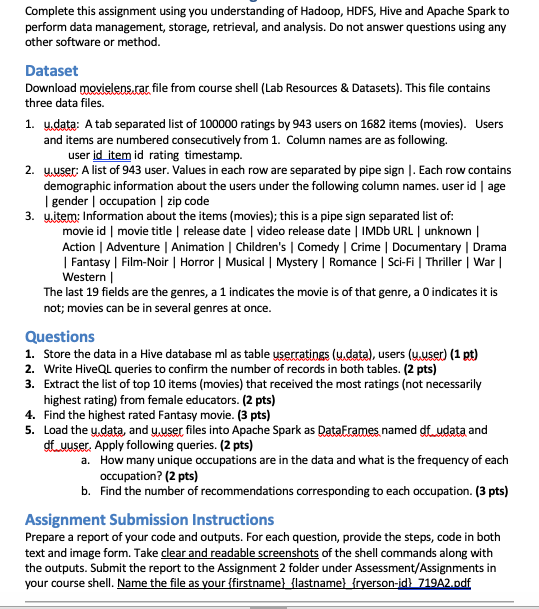 Complete this assignment using you understanding of | Chegg.com