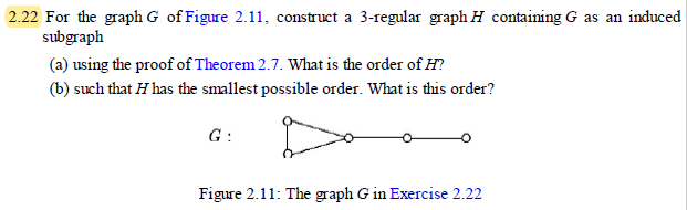 Solved 2.22 For the graph G of Figure 2.11, construct a | Chegg.com