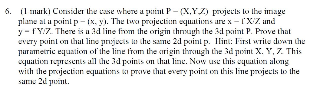 Solved 6. (1 mark) Consider the case where a point P - | Chegg.com