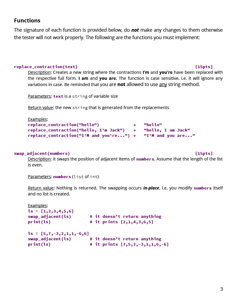CS 112 - Fall 2020 - Programming Assignment 5 Loops & | Chegg.com