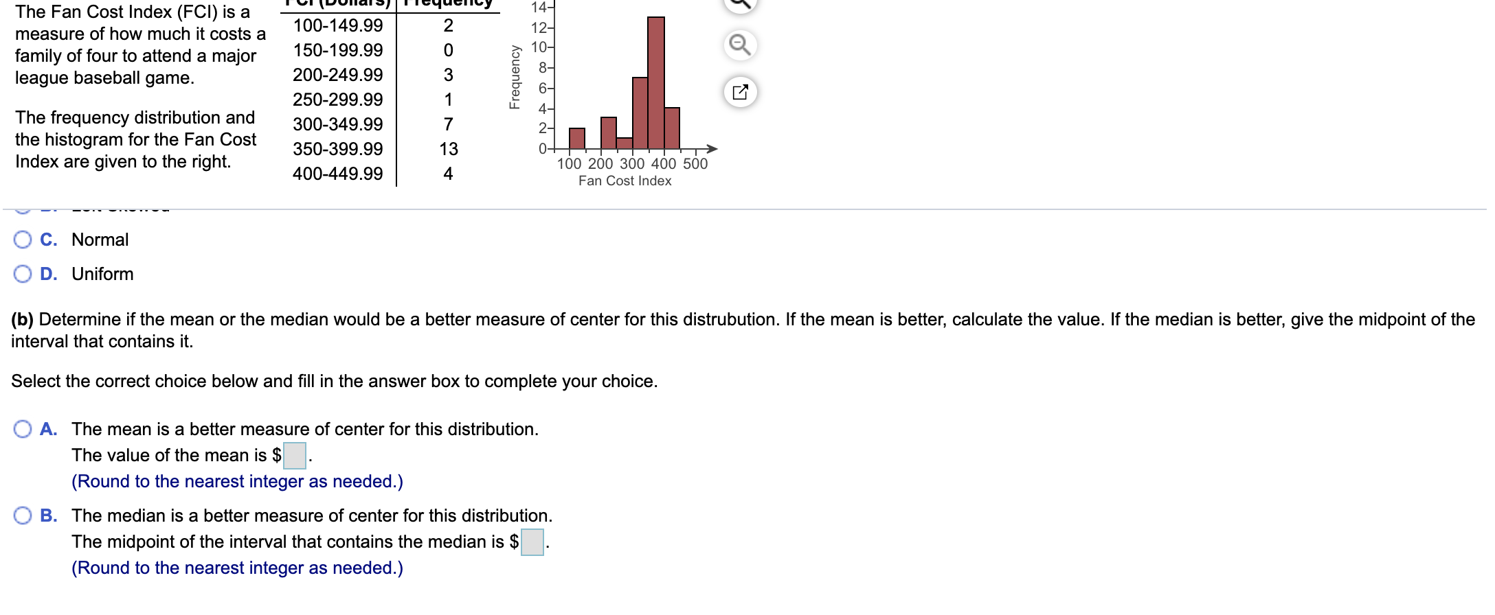 Solved Ttti The Fan Cost Index Fci Is A M Cheggcom