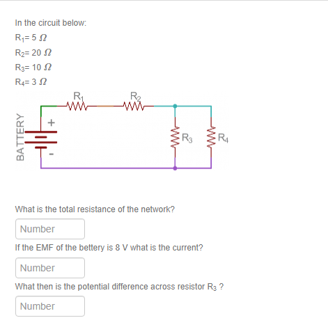 Solved In the circuit below: Ry=512 R2= 20 R3= 10 12 R4=31 | Chegg.com