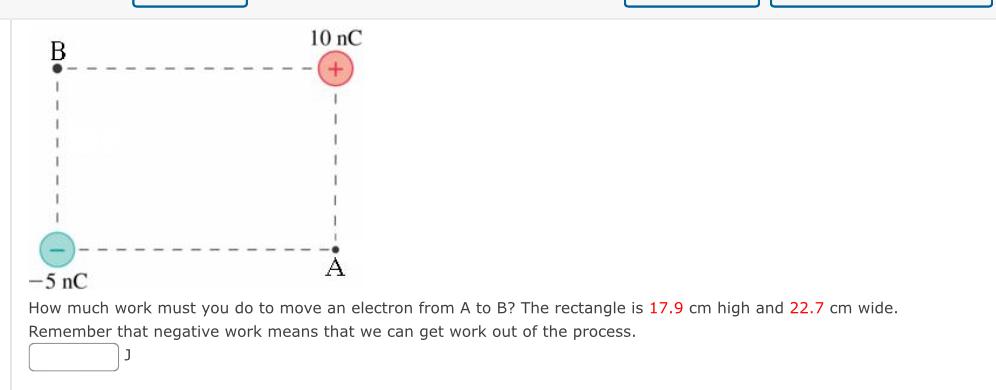 Solved How much work must you do to move an electron from A | Chegg.com