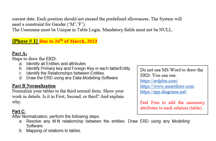 Solved you are required to develop a simple database chegg