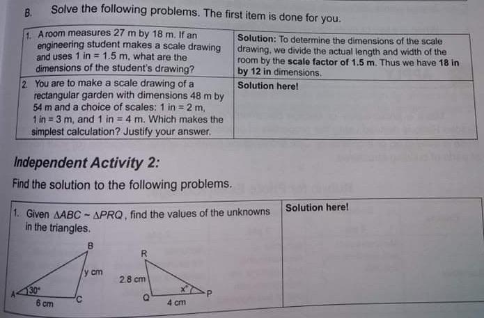 Solved B. Solve The Following Problems. The First Item Is | Chegg.com