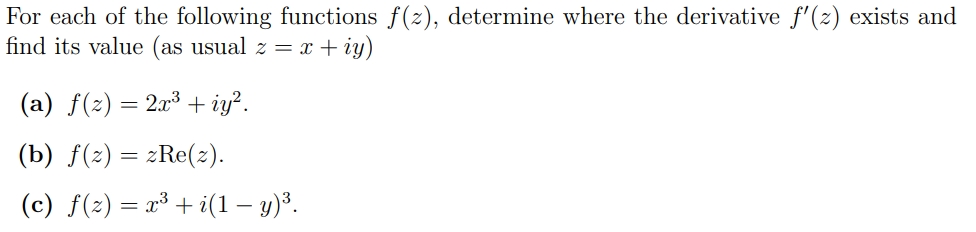 Solved For Each Of The Following Functions F(z), Determine 