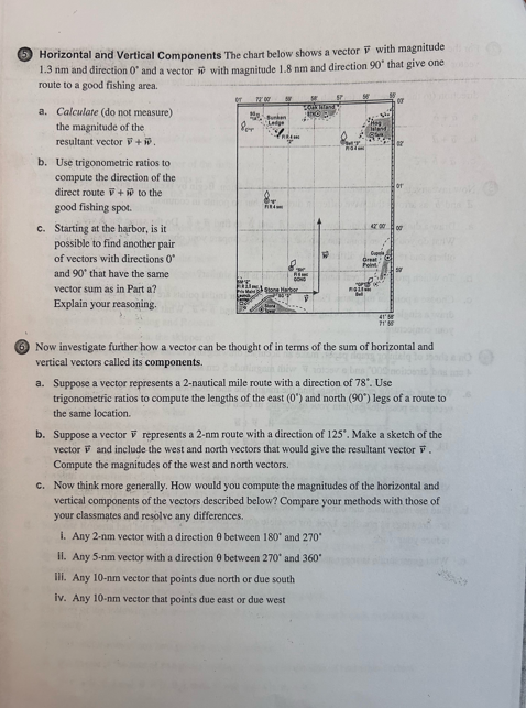 (5) Horizontal and Vertical Components The chart | Chegg.com