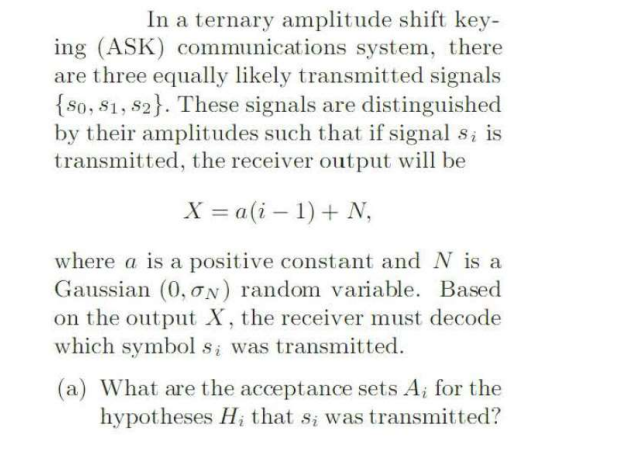Solved In a ternary amplitude shift key- ing (ASK) | Chegg.com