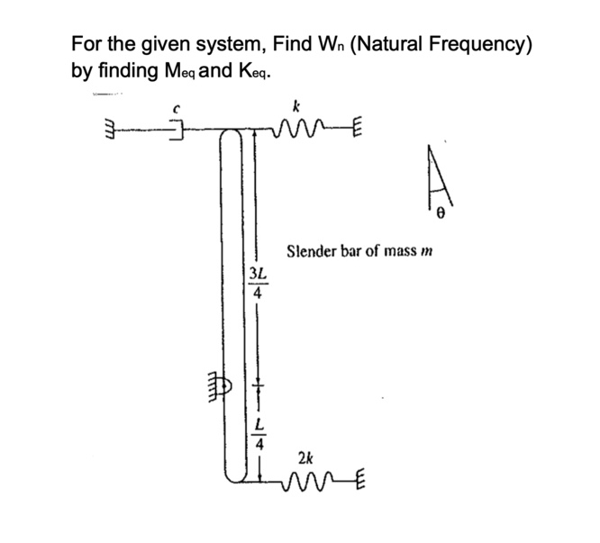 Solved For the given system, Find Wn (Natural Frequency) by | Chegg.com