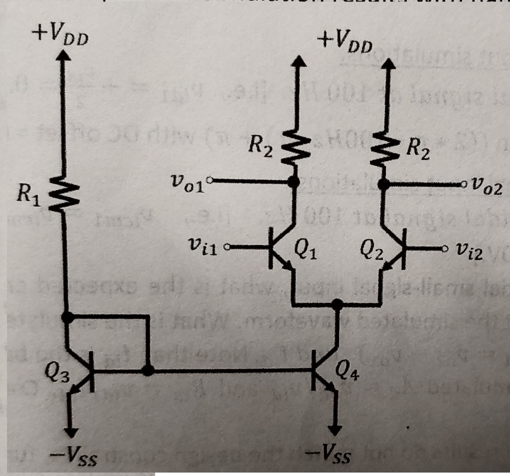 Solved A. Design the bipolar differential amplifier and the