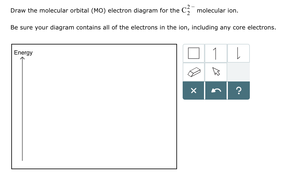 Solved Draw the molecular orbital (MO) electron diagram for | Chegg.com