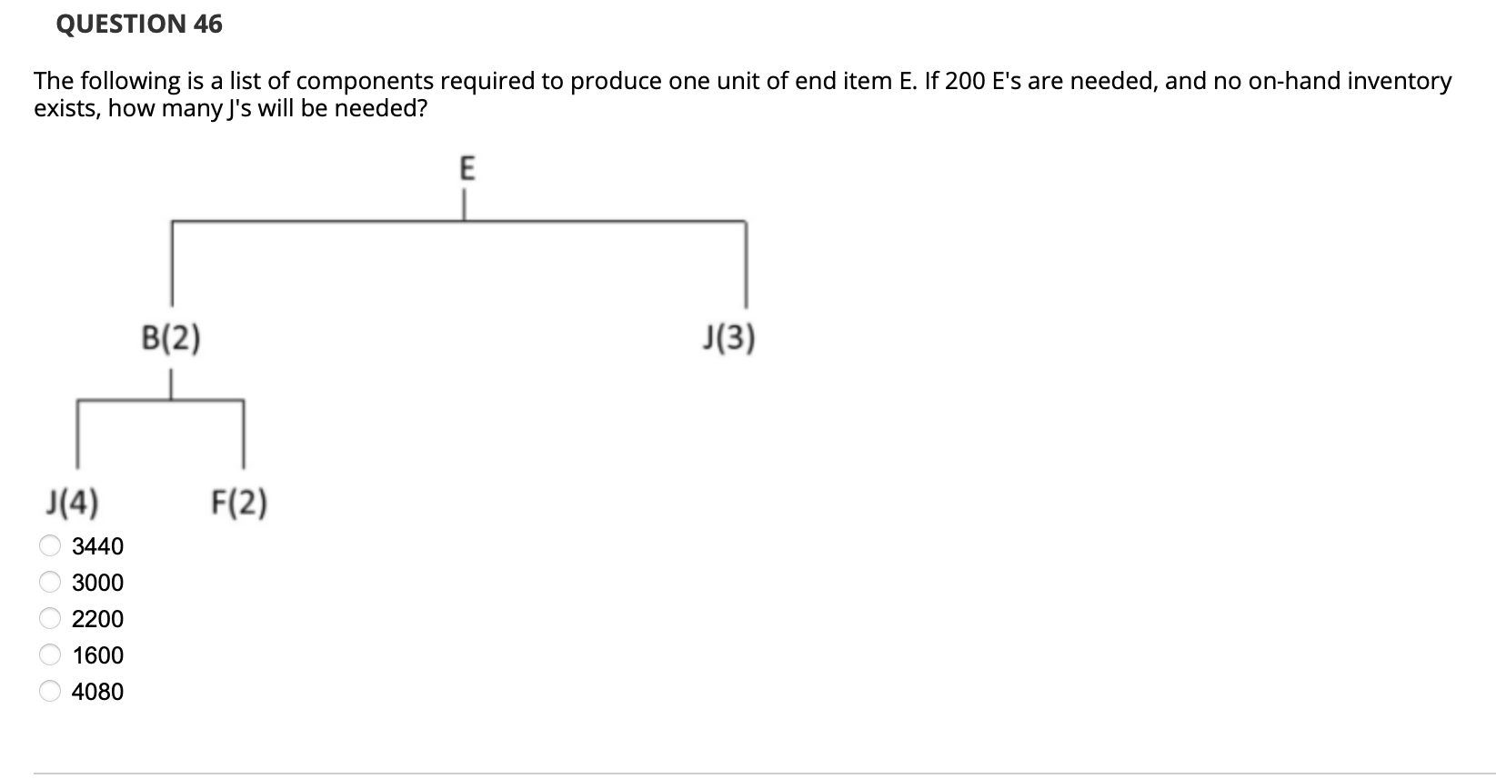 Solved QUESTION 46 The Following Is A List Of Components | Chegg.com