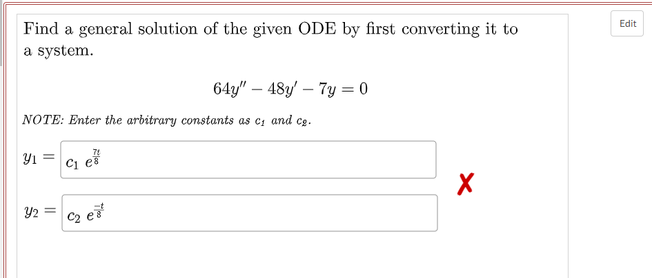 Solved Find a general solution of the given ODE by first | Chegg.com