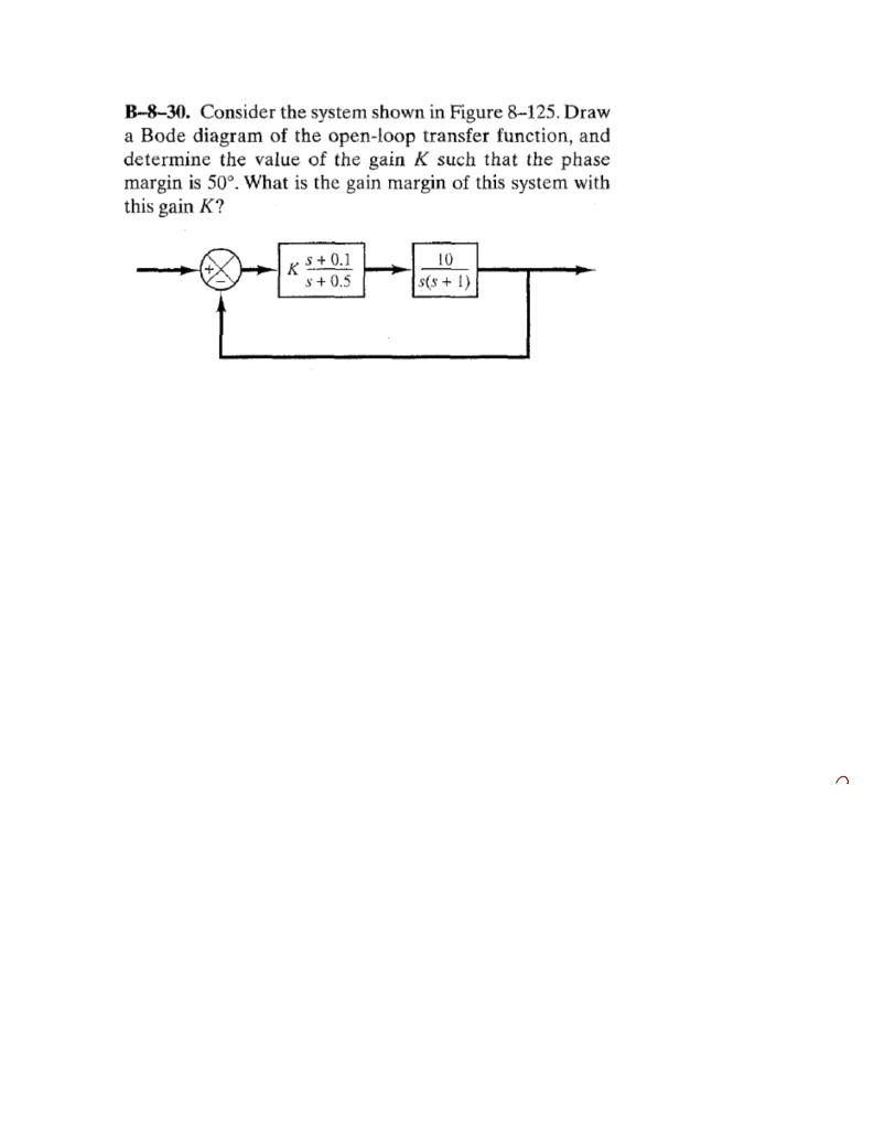 Solved B-8-30. Consider The System Shown In Figure 8-125. | Chegg.com