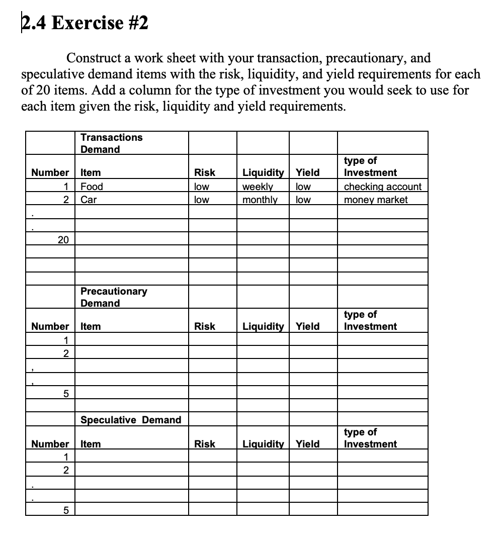 Construct a work sheet with your transaction, | Chegg.com