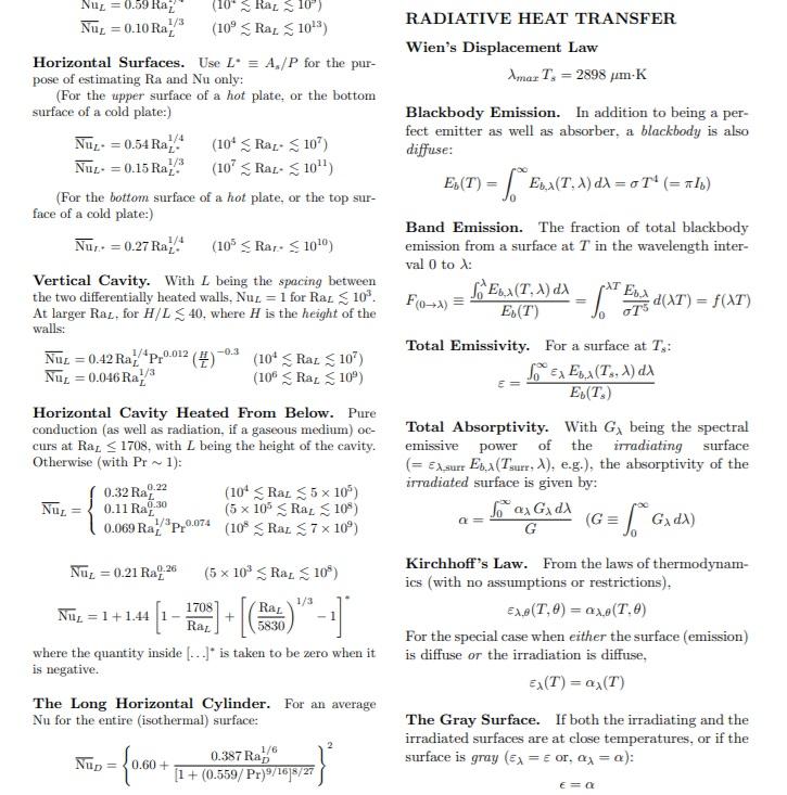 Solved Heat Transfer Solve All Please. Combined. Use The | Chegg.com