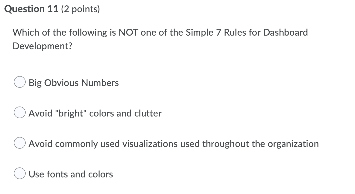 Solved Question 11 (2 points) Which of the following is NOT | Chegg.com