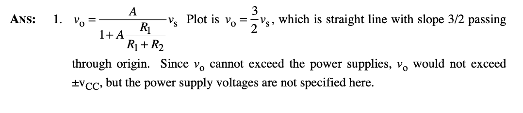 Solved 1. For the circuit below, find an expression for v, | Chegg.com