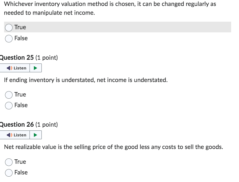 Solved Whichever inventory valuation method is chosen, it | Chegg.com