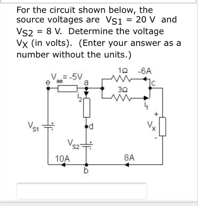 Solved For the circuit shown below, the source voltages are | Chegg.com