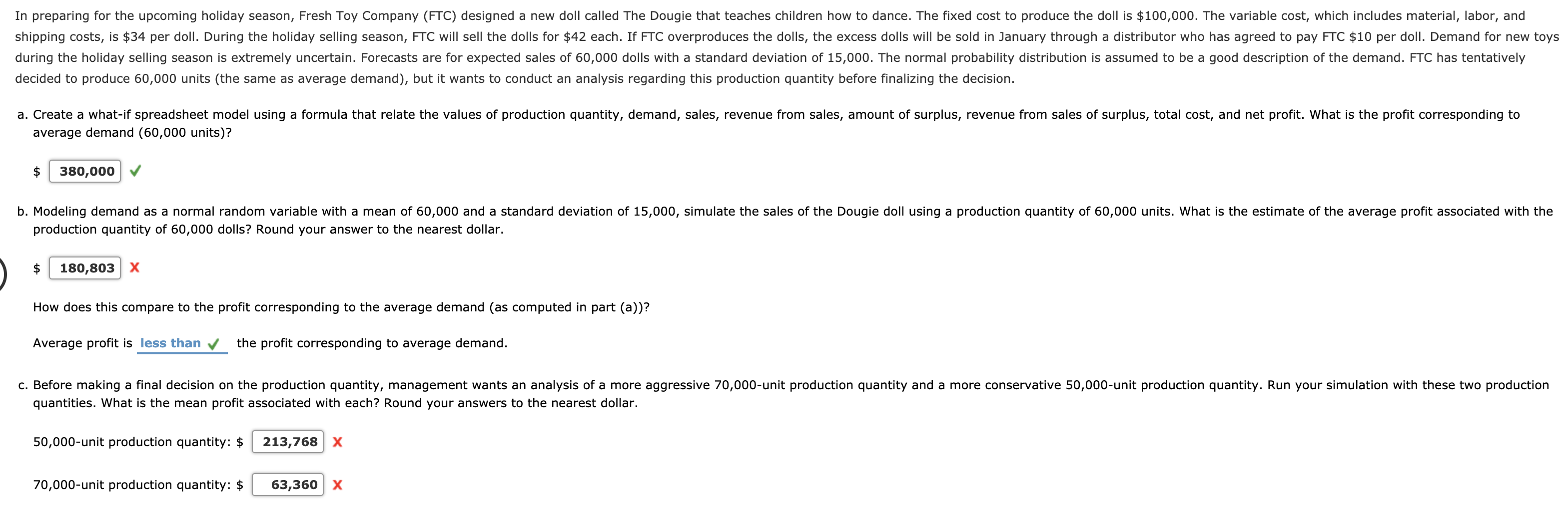 Solved In preparing for the upcoming holiday season, Fresh | Chegg.com