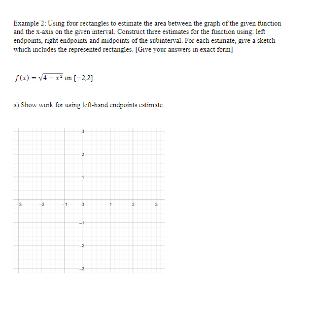 Solved Example 2: Using four rectangles to estimate the area | Chegg.com