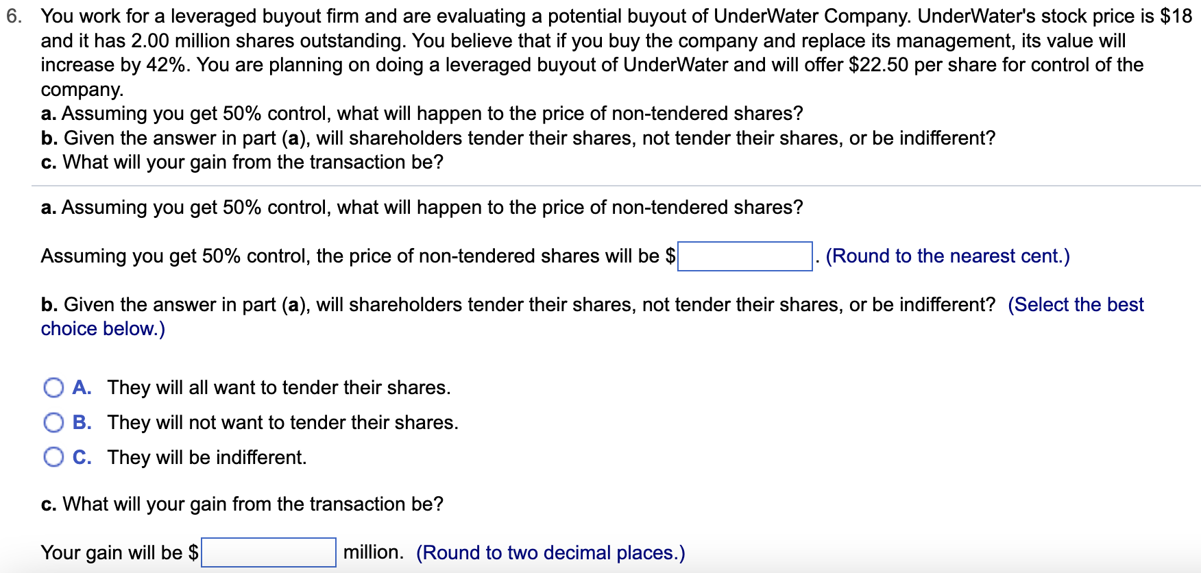 Solved You work for a leveraged buyout firm and are | Chegg.com