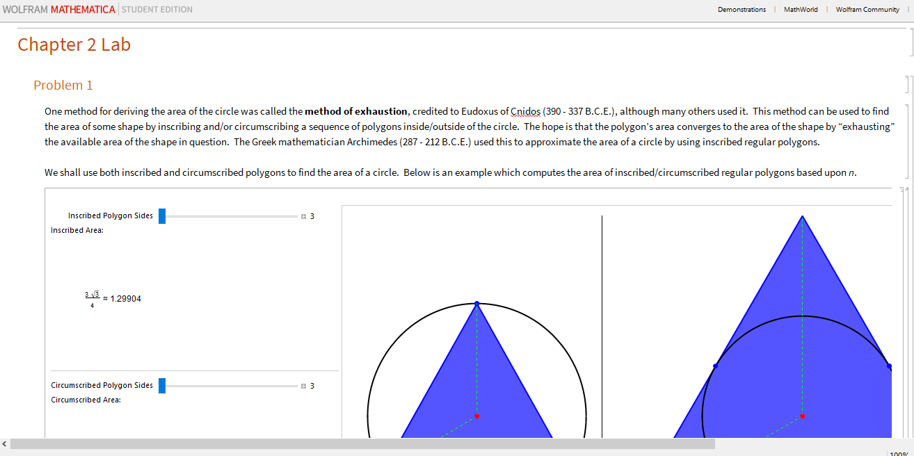 WOLFRAM MATHEMATICA STUDENT EDITION Demonstrations | Chegg.com